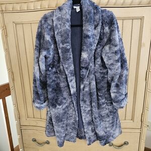 Plush Blue Cardigan, Vintage Alfani, Sx L